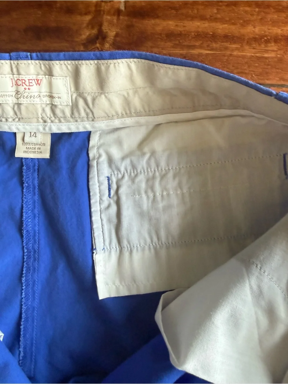 Women’s J. Crew Blue 4.5 Inch Cotton Shorts Size 14